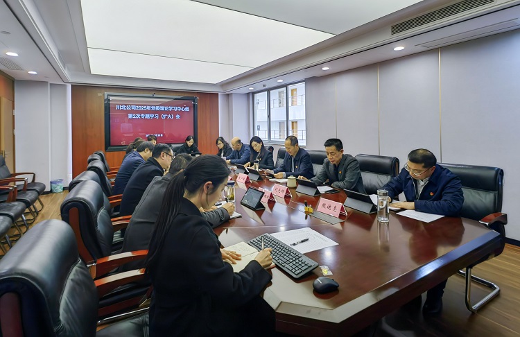 川高公司黨委副書記、董事趙夢(mèng)婕赴川北公司列席旁聽2025年黨委理論學(xué)習(xí)中心組第2次專題學(xué)習(xí)（擴(kuò)大）會(huì)議（小.jpg